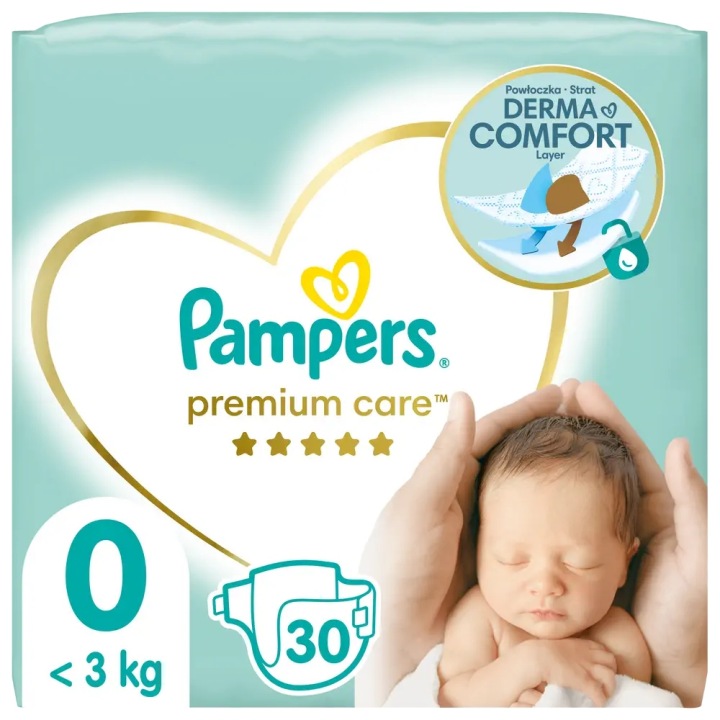 Pampers Premium Care розмір 0, 30 шт., <3 кг Підгузки Підгузки