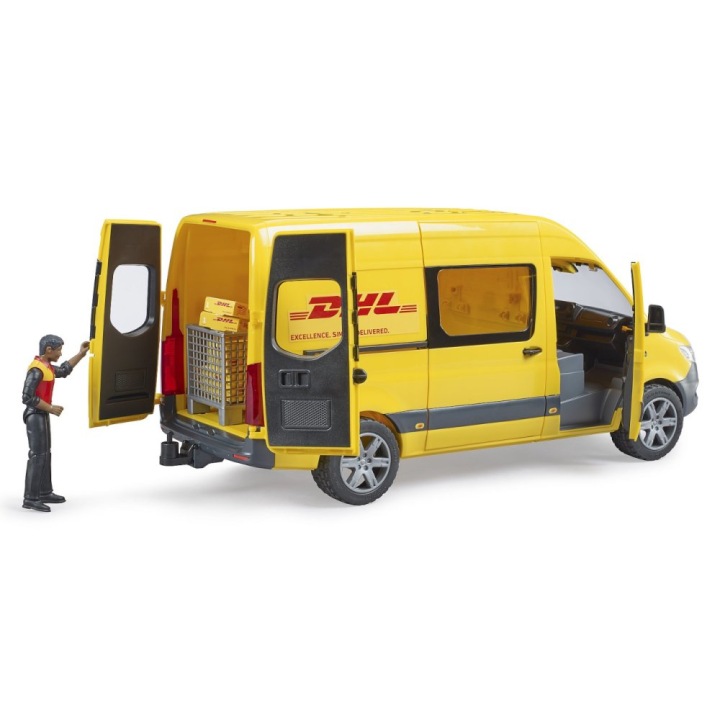 BRUDER Mercedes Benz Sprinter DHL з водієм і аксесуарами 02671 — фото 11