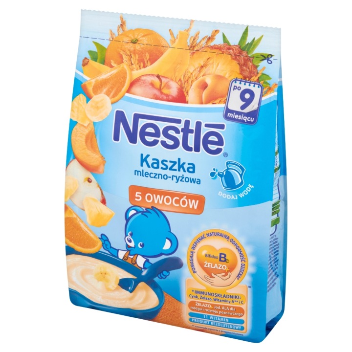 NESTLE кашка молочно рисова 5 фруктів 230 г — фото 5