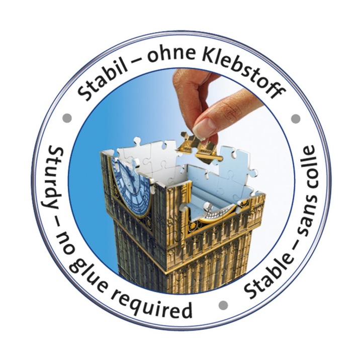 Пазли 3D Ravensburger Big Ben 216 ел. Споруда Модель Вежа Заводна — фото 3