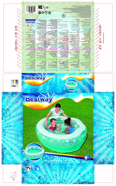 Басейн надувний прямокутний Bestway 150 x 127 см (вживаний) — фото 12
