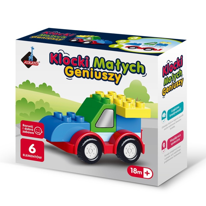 Klocki MAŁYCH GENIUSZY машинка 6 ел. — фото 4