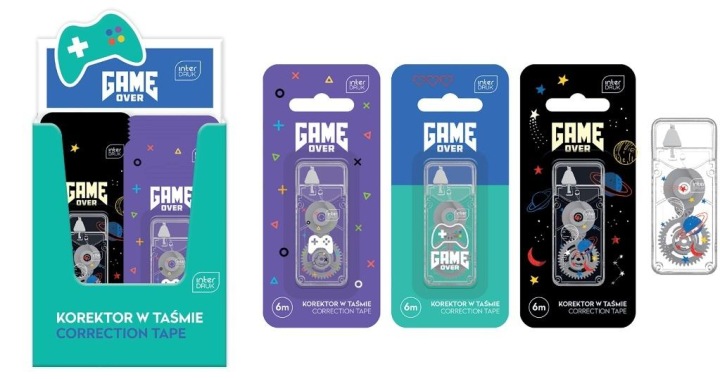 Interdruk Game Over Коректор-стрічка 6 м Сухий Коректор Шкільний 1 шт. — фото 7