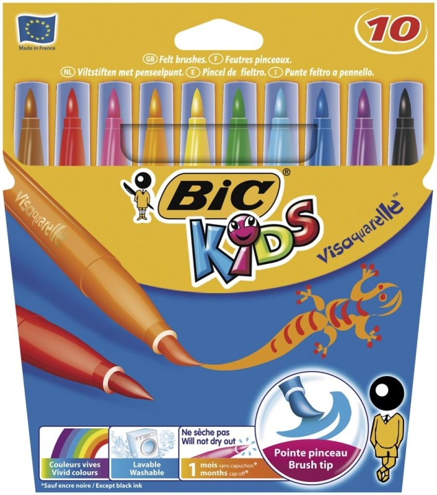 Фломастери Kids Visaquarelle BIC 10 кольорів — фото 2