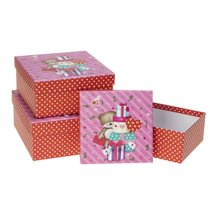 Коробка подарункова дитяча 3 шт. ведмедик ROZETTE