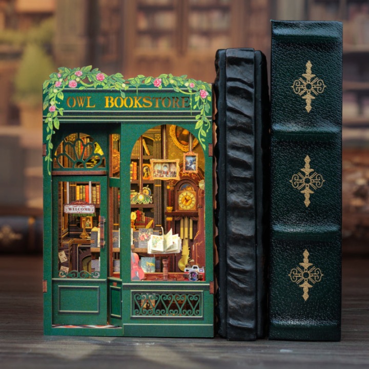 Мініатюрний будиночок 3D міні Book Nook Книгарня під совою CuteBee Модель — фото 6