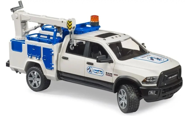 Bruder 2509 Автомобіль всюдихідний RAM з поворотним мигалкою і краном гідравлічним — фото 7