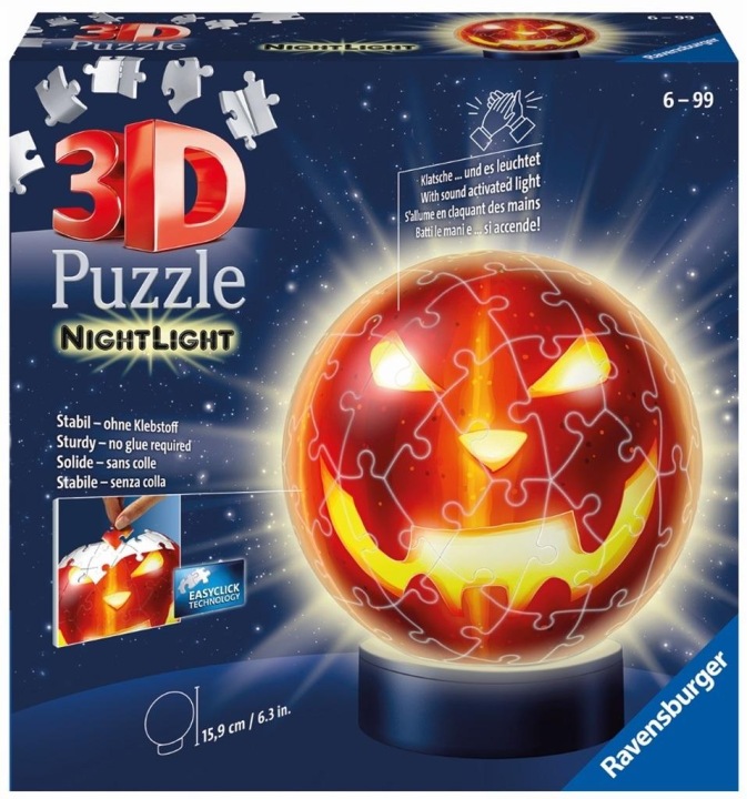 Пазли Ravensburger 3D - Куля - Світний Гарбуз - 72 ел.