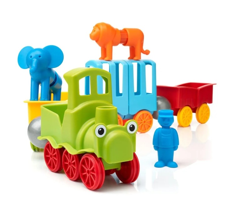 Магнітний конструктор Smart Max My First Animal Train IUVI Тварини Гра — фото 15