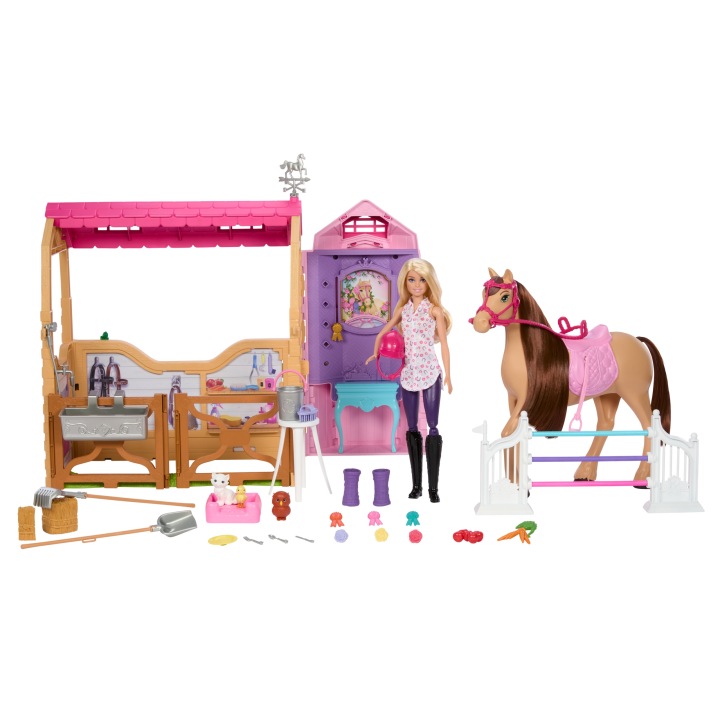 Лялька BARBIE MALIBU Стайня набір з лялькою Barbie конем + аксесуари Уцінка (виставковий)