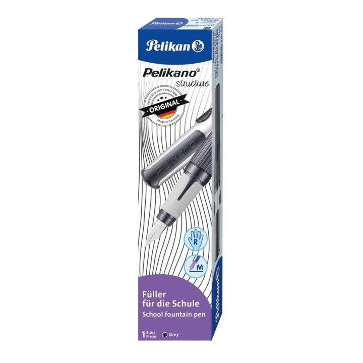 Перова ручка для правшів Pelikano Structure P480 сірі Сірий PELIKAN — фото 6
