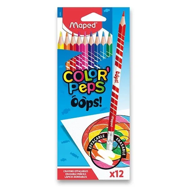 MAPED Олівці Colorpeps Oops трикутні з гумкою 12 k — фото 9