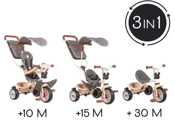 Велосипед триколісний Smoby Baby Balade Коричневий, Сірий Уцінка (виставковий) — фото 2
