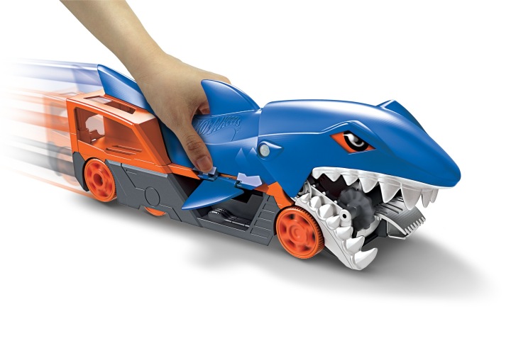 HOT WHEELS транспортер машинок акула Shark Bite + машинка Hot Wheels GVG36 — фото 6