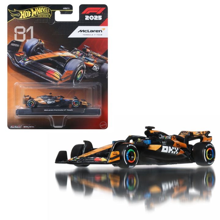 Hot Wheels Преміум McLaren Formula 1 Team 1:64 #81 2025 — фото 7