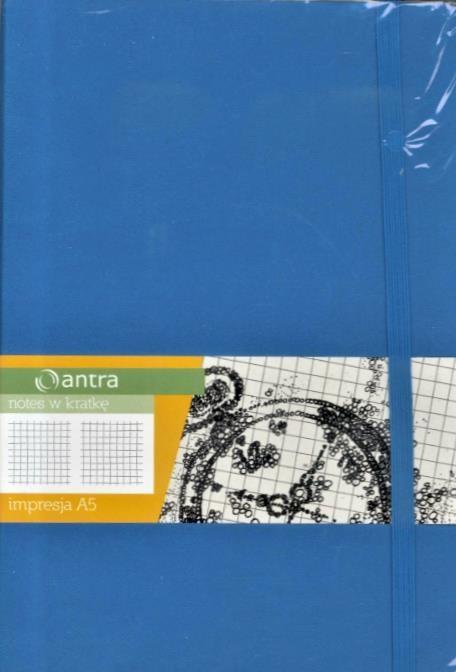 Блокнот A5 Клітинка Impresja Світло-синій ANTRA 14x20 Antra