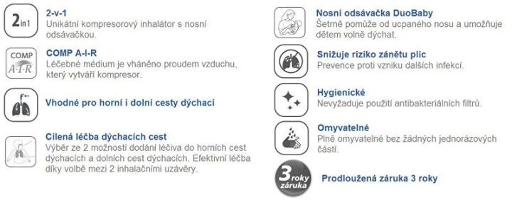 Omron Duobaby Двофункціональний інгалятор з аспіратором для носа для дітей — фото 9