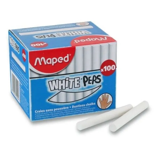 Maped Крейда біла Color’Peps 100 шт. коробка — фото 2