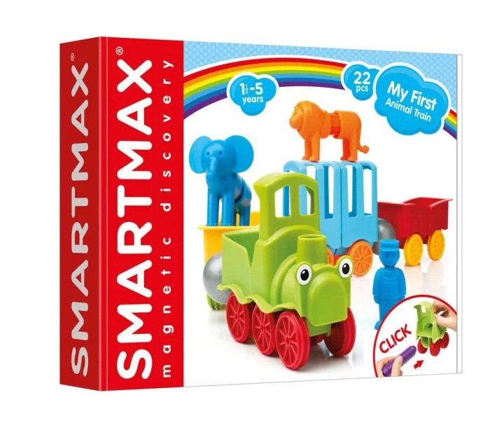 Магнітний конструктор Smart Max My First Animal Train IUVI Тварини Гра