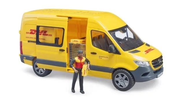 BRUDER Mercedes Benz Sprinter DHL з водієм і аксесуарами 02671 — фото 5