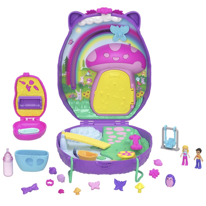 POLLY POCKET компактна сумочка їжачки 2 мініляльки + аксесуари JBJ91 — фото 7