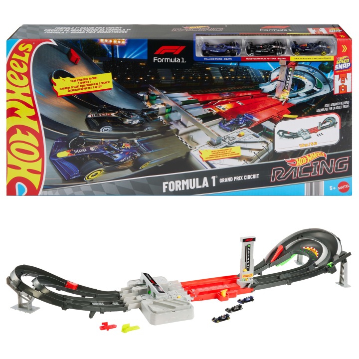 HOT WHEELS RACING формула 1 GRAND PRIX CIRCUIT набір треків + 3 машинки — фото 7