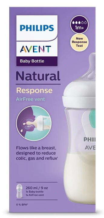 AVENT Пляшка Natural Response з накладкою антиколіковою 260 мл 673/01 — фото 6