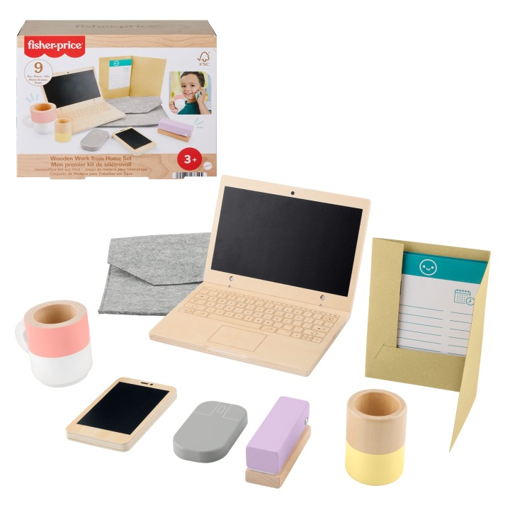 Fisher Price Набір дерев'яний офіс домашній для роботи дерев'яний ноутбук — фото 4