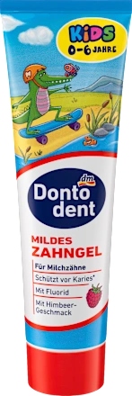 Dontodent Зубна паста для дітей до 6 років 100 мл Малина з Німеччини — фото 4