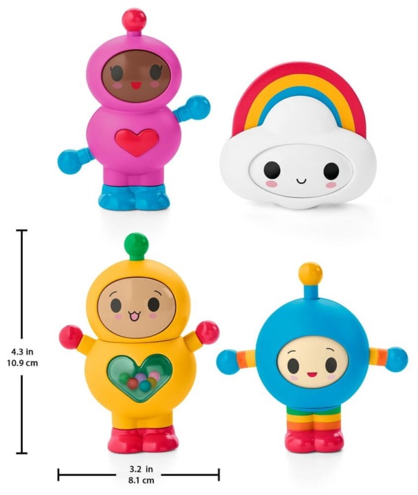 FISHER PRICE HAPPY WORLD набір 4 друзів черв'ячків — фото 3
