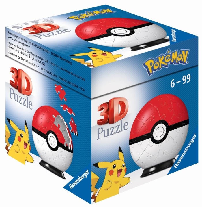 Пазли 3D Ravensburger Pokemon Куля Pokeball Pikachu 55 елементів подарунок — фото 3