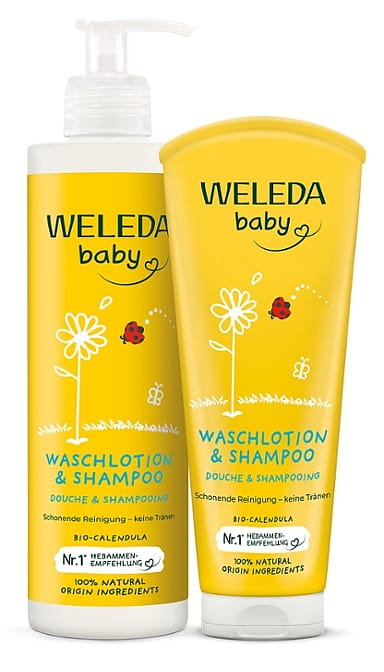 Weleda Baby Шампунь і рідина для миття для немовлят з календулою 200 мл — фото 5