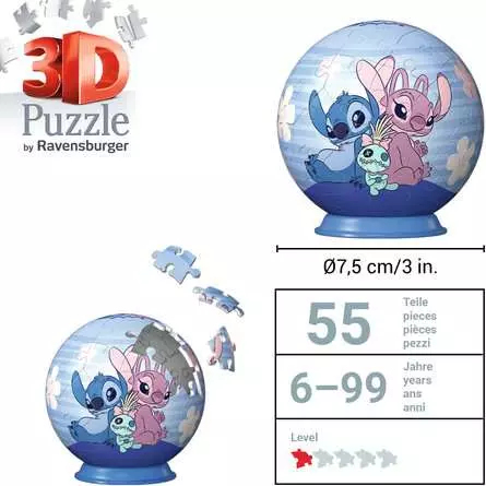 Пазли 3D Куля: Stitch 3 Ravensburger — фото 6