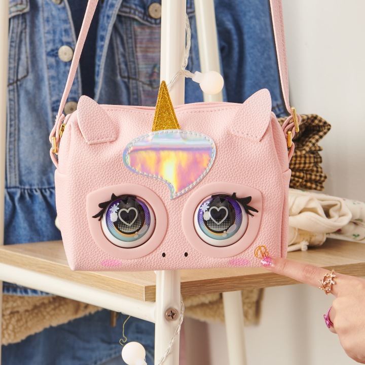 Purse Pets Інтерактивна сумочка для дитини Glamicorn рожевий єдиноріг — фото 3