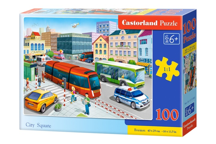 Пазли 100 city square castor, castorland
