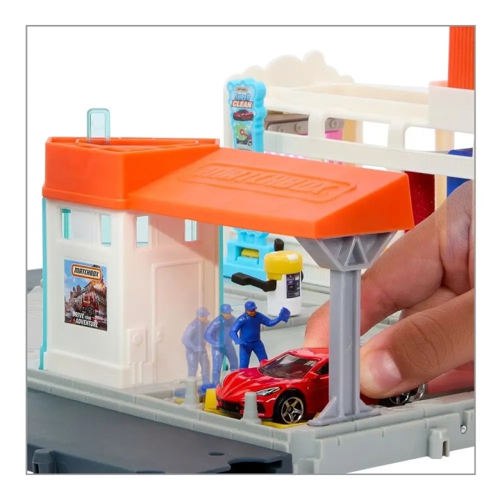 Matchbox Action Drivers Супер Clean Car Wash Мийка + Corvette C8 — фото 10