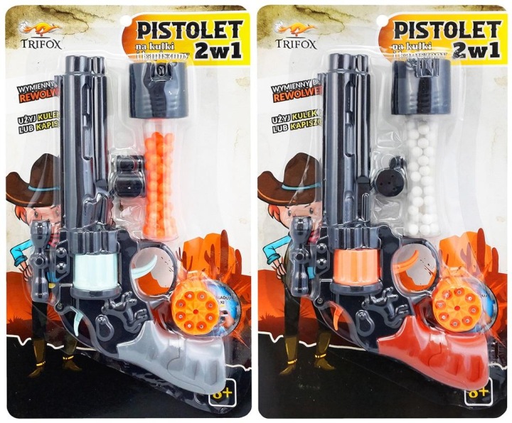 115807 PISTOLET револьвер на пістонах пістони і кульки 2 в 1 — фото 8