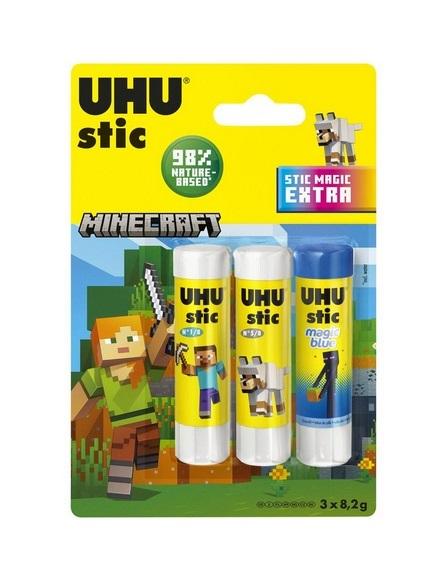 Клеї в олівці UHU Minecraft 8,2 г 3 шт. — фото 2