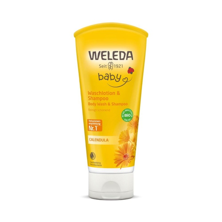 Weleda Baby Шампунь і рідина для миття для немовлят з календулою 200 мл