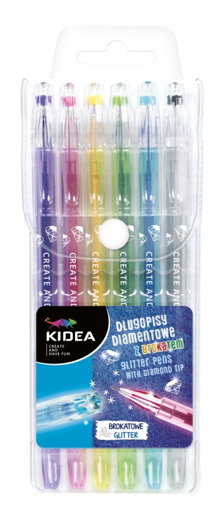 Ручка гелева алмазна з блискітками мікс Kidea (DDB6KA) — фото 5