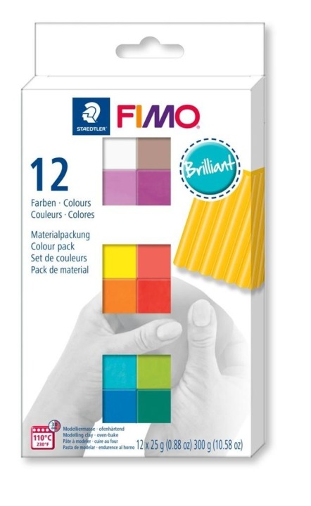 Staedtler Fimo Маса для ліплення запікальна Soft, кольори Basic, набір, — фото 3