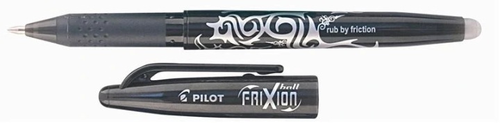 Ручка кулькова змивні чорний Frixion Ball Pilot — фото 7