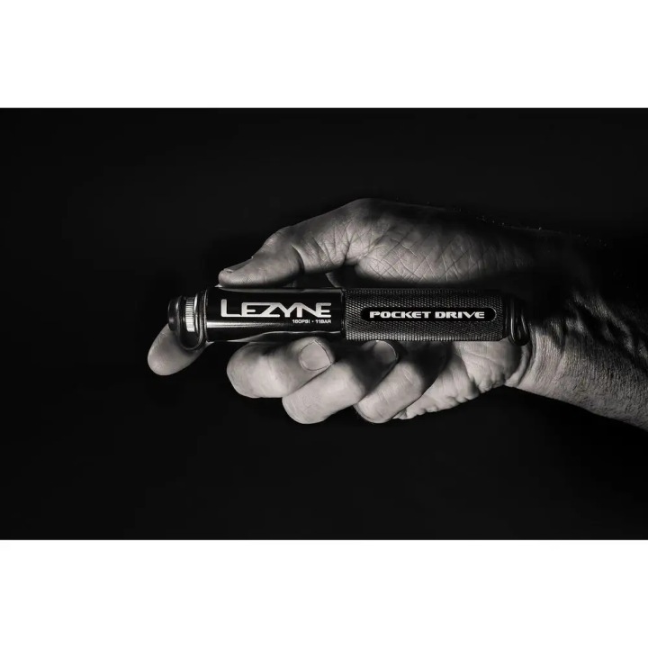 Насос велосипедний Lezyne Pocket Drive HP 160 щенячий сіра 140 мм ABS Flex Hose — фото 9