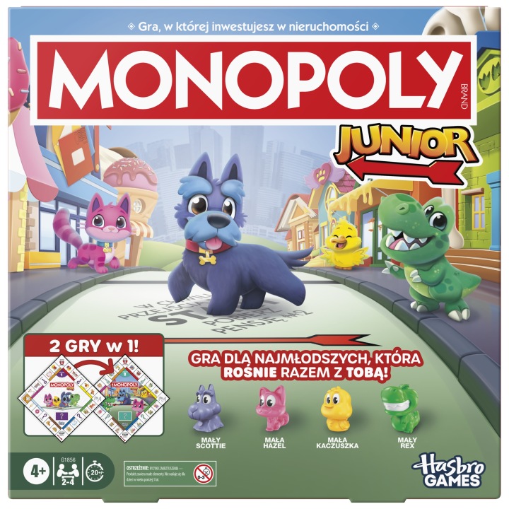 Гра Monopoly Junior 2 в 1 двостороння дошка польська версія Hasbro G1856 — фото 13