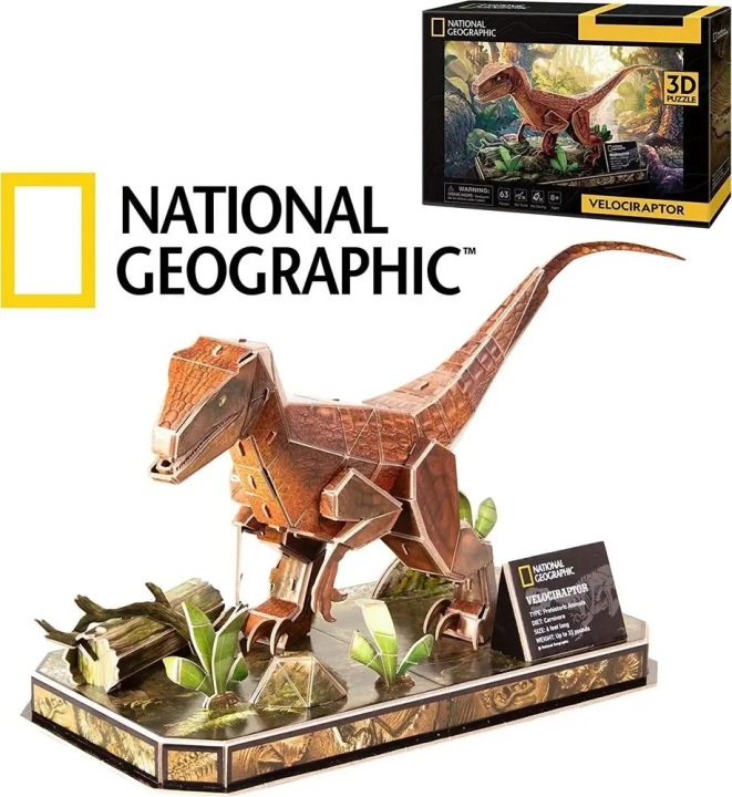 Пазли 3D National Geographic Велоцираптор — фото 8