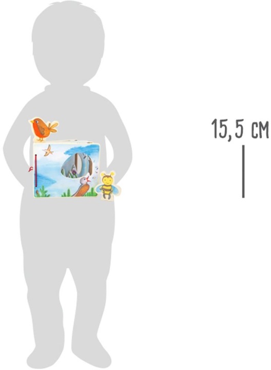 Дерев'яна книжка для дітей з фігурками Пташка і бджола Small Foot — фото 10
