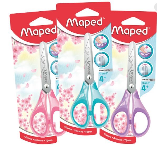 Ножиці шкільні Essentials pastel Soft Maped 13 см — фото 3