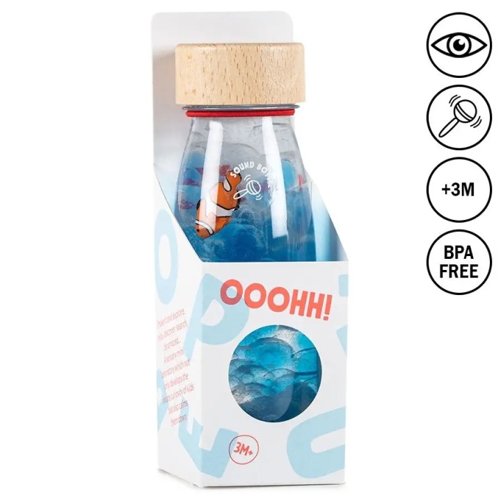 Пляшка сенсорна звукова Petit Boum Риба для спостереження для дітей