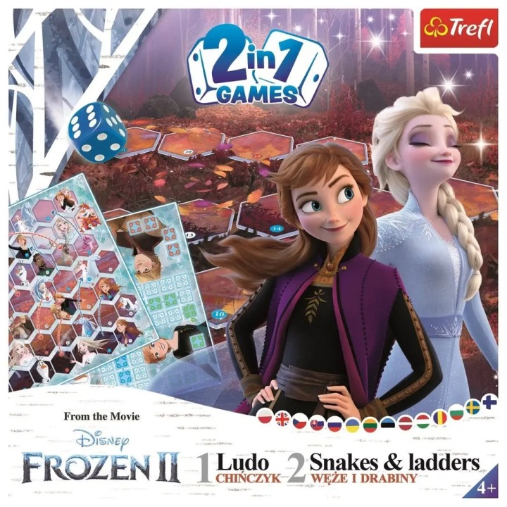 Grz настільна 2 в 1 Frozen 2, Лудо / Змії і драбини, Trefl — фото 6