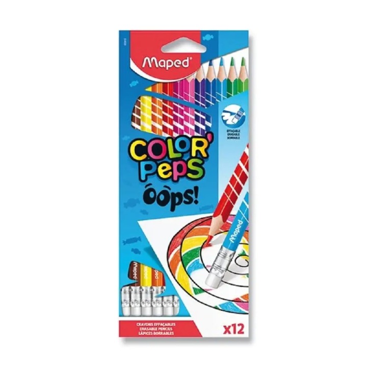 MAPED Олівці Colorpeps Oops трикутні з гумкою 12 k — фото 7